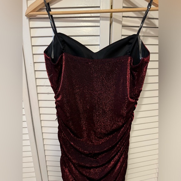 Juniors' Cowlneck Side-Ruched Maxi Dress - Picture 3 of 4